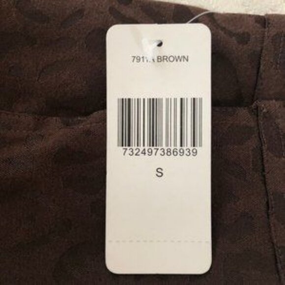 Rafael Sport Brownon Brown Leopard Print Lined Jeans Jacket  Size Small NWT - Picture 8 of 9